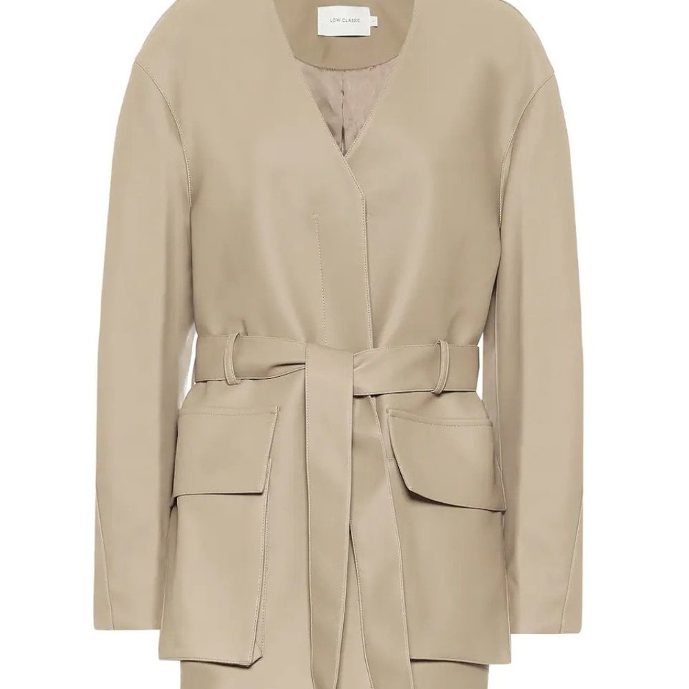 LOW CLASSIC Faux leather jacket | Beige | S